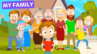 My Family  vocabulary for kids  English Vocabulary for Kids [upl. by Ijok]