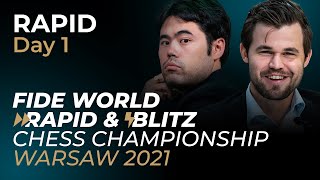 FIDE World Rapid Chess Championship 2021  Day 1 [upl. by Hospers]