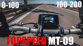 Yamaha MT09 2021  TOPSPEED  0100  100200 [upl. by Francklyn]