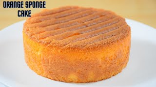 Orange Sponge Cake  Orange Cake  Sponge Cake Recipe  Manjaris Recipe [upl. by Belia]