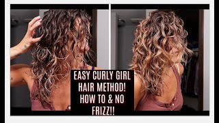 EASY CURLY GIRL METHOD  HOW TO  BEGINNERS [upl. by Tecla]