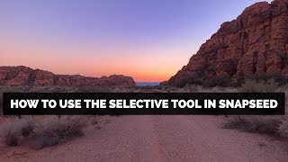 How To Use The Selective Tool In Snapseed From Google [upl. by Yanttirb]