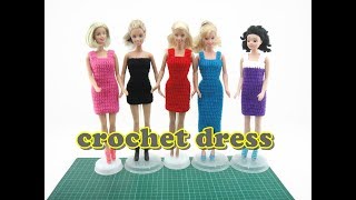 Crochet Tutorial  Easy Doll Dress [upl. by Evin]