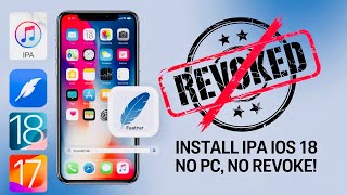 Install IPA Files on iPhone iOS 18 WITHOUT PC amp NO Revokes  Feather Signer iOS Latest Update [upl. by Gadmon351]