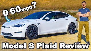 Tesla Model S Plaid review  what will it do 060mph [upl. by Yeltnerb904]