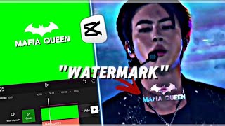 quotGLOWING WATERMARKquot TUTORIAL  SIMPLE TUTORIAL  CAPCUT TUTORIAL kpop bts jin [upl. by Roane]