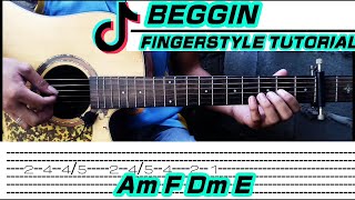 Beggin  Måneskin  Madcon Guitar Fingerstyle Chords  Tabs [upl. by Leasim]