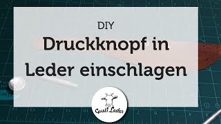 Druckknopf einschlagen  DIY  Arbeiten mit Leder [upl. by Laundes]