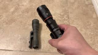 Streamlight Protac 20 RM 2000 lumens vs Streamlight Protac HLX 1000 lumen flashlight comparison [upl. by Yeloc718]