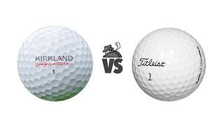 Kirkland Signature vs Titleist Pro V1 GOLF BALL TEST [upl. by Chuch]