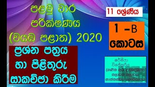 grade 11 wayamba palath palamu wara parikshanaya ව්‍යුහගත grade 11 Exam [upl. by Lletnahs]