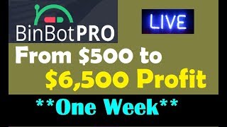 NEW BINBOT PRO REVIEW  500 Deposit into 6000 Profit LIVE TRADING [upl. by Eanar]