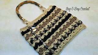 Easy Crochet A Handbag  Bagoday Crochet  Tutorial 378 [upl. by Ahcatan242]