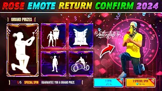 Rose Emote Return in 2024 😯🔥 Free Fire New Event Ff New Event New Event Ff [upl. by Klatt]