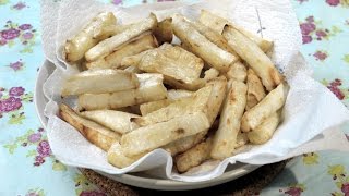 Roasted Celeriac Chips Recipe [upl. by Dimitry]