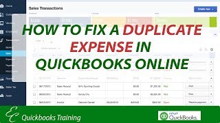 How to fix a duplicate expense in QuickBooks Online [upl. by Alleoj735]