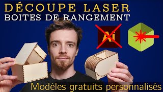 Découpe laser  Créer des boîtes simplement sur ce petit logiciel  sans Illustrator [upl. by Abehsile227]