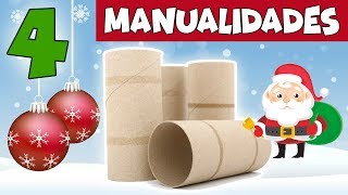 4 MANUALIDADES PARA NAVIDAD CON RECICLAJE Adornos fáciles [upl. by Nevah41]