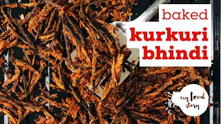 Oven Baked Kurkuri Bhindi  Better than fried [upl. by Berti]