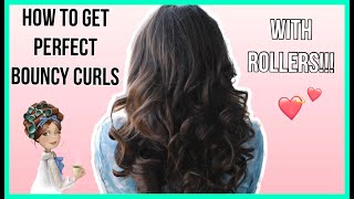 How To Curl Your Hair With Rollers  BIG BOUNCY HAIR  Easy Hair Tutorial [upl. by Alva]