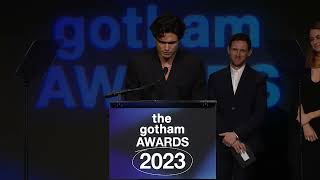 Charles Melton Wins the Award for Outstanding Supporting Performance at the 2023 Gotham Awards [upl. by Etteneg]