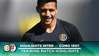 INTER 31 COMO  TRAINING MATCH HIGHLIGHTS  Alexis Sanchez on the scoresheet [upl. by Bilat]