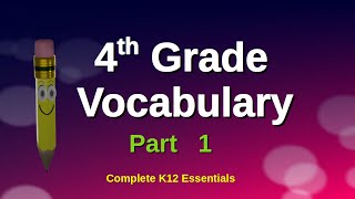 4th Grade Vocabulary Part 1 word list online public school lesson [upl. by Cristian]