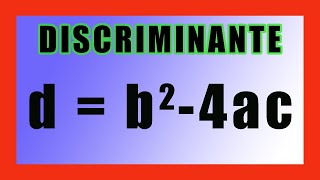 ✅👉 Discriminante de la ecuación cuadrática [upl. by Aramo887]