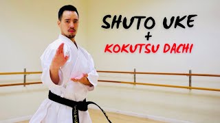 SHUTO UKE  KOKUTSU DACHI 🥋⛩ KARATE TECHNIQUES [upl. by Alecram588]