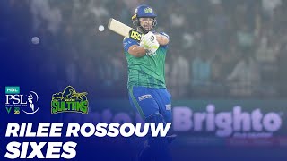 Rilee Rossouw Sixes  HBL PSL 2020  MB2T [upl. by Nolyar853]