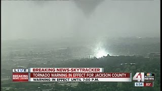 654 pm Tornado touches down causes damage in Lee’s Summit [upl. by Yltneb]