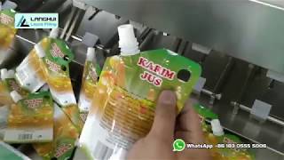 spout pouch filling and sealing machine for 150ml juice drinks [upl. by Ieppet]