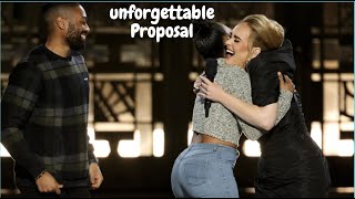 Adele helps a fan propose to his girlfriend [upl. by Veradi]