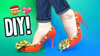 DIY Papuci Trazniti Pentru Craciun si Revelion 👠🎄❄️ [upl. by Brazee]