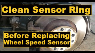 How to clean wheel speed sensor magnetic ring Clean before replacing wheel speed sensor [upl. by Primavera204]