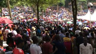 Pilgrims dancing to Church Hymn sung by Nebbi diocese  Uganda Martyrs Day 2024 [upl. by Nnaillij]