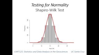 ShapiroWilk test see description for updated video [upl. by Neroc]