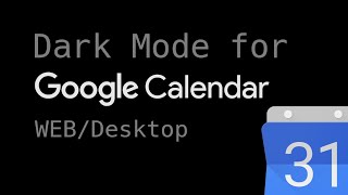 How to use dark mode in Google Calendar Web  Desktop [upl. by Anitan]