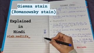 Giemsa stain  Romanowsky stain  explained in Hindi  by labmedlife [upl. by Colon380]