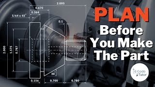 Programming a Part on a CNC Lathe using G Code Step 1 Planning [upl. by Witha]