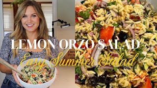 Ready in ONLY 10 minutes  Lemon Orzo Salad [upl. by Etnod]