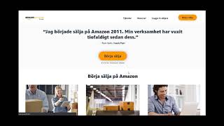 Skapa ett säljarkonto på Amazon Sverige del 1 [upl. by Placeeda]