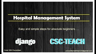 Overview of hospital management system using Django Framework [upl. by Berky]