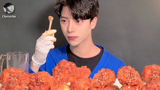 SUBBBQ 황금올리브 양념 닭다리 먹방 ASMR MUKBANG 치킨 Sweet Chicken 리얼사운드 Korean eating show チキン pollo ไก่ทอด [upl. by Panta]