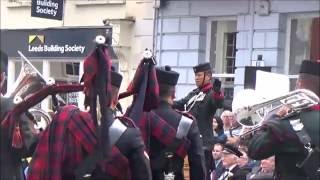 The Band Pipes and Drums of the Brigade of Gurkhas marching display  Brecon 2016 [upl. by Elocim]