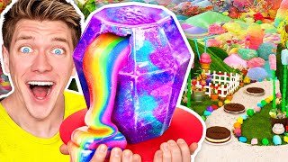 10000 Pounds of Candy Turned Into Candyland  DIY Art Challenge in Real Life for 24 Hours [upl. by Hsekar832]