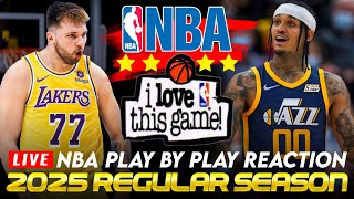 🔴LAKERS vs UTAH JAZZ │ 2025 NBA Basketball Game PlayByPlay Reaction amp Scoreboard [upl. by Htiekram]