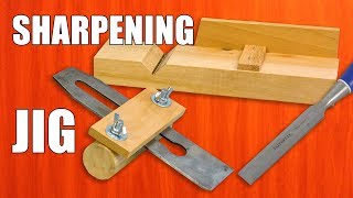 DIY Sharpening Jig for Chisels amp Plane Blades [upl. by Eiralav]