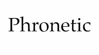 How to Pronounce Phronetic [upl. by Solracsiul]