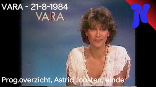 VARA  Programmaoverzicht afkondiging Astrid Joosten en eindleader 2181984 [upl. by Adnovad]